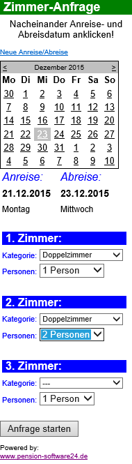 Hotelsoftware Anfragenbox