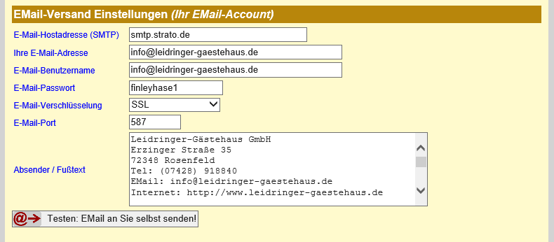 Hotelsoftware Grundeinstellungen