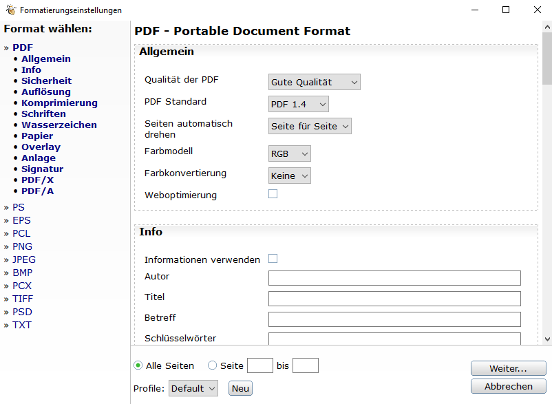 PDF speichern