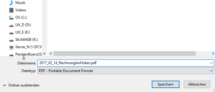 PDF24 Speichern