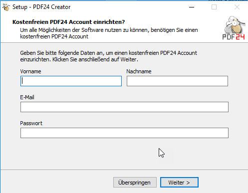 PDF24 Creator Account