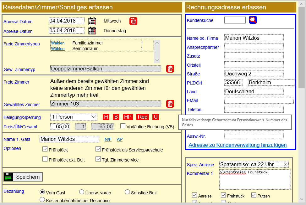 Hotelsoftware Reservierungen