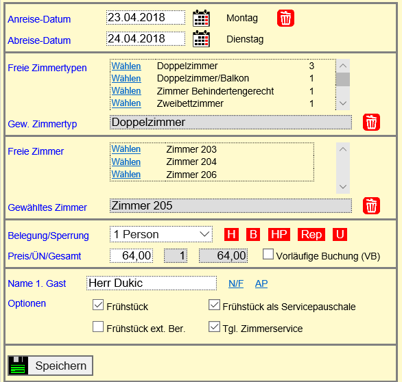 Hotelsoftware Reservierungen