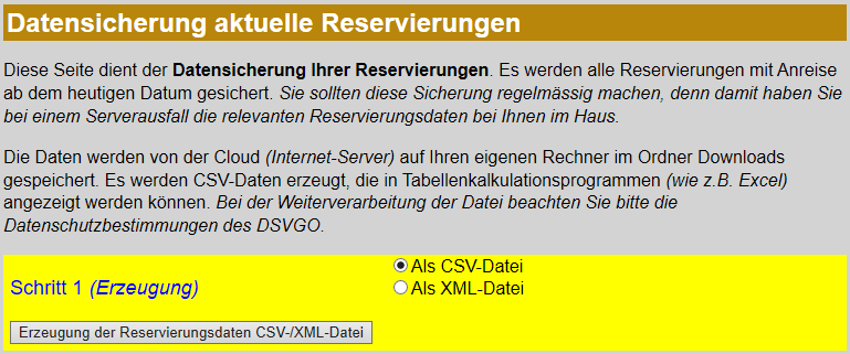 Datensicherung