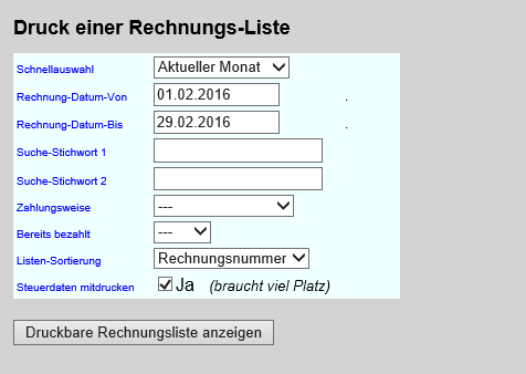 Hotelsoftware Anreiseliste